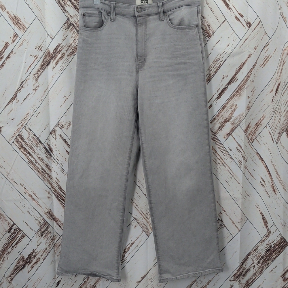 Robert Rodriguez Sterling Gray High Rise Wide Leg Jeans‎
